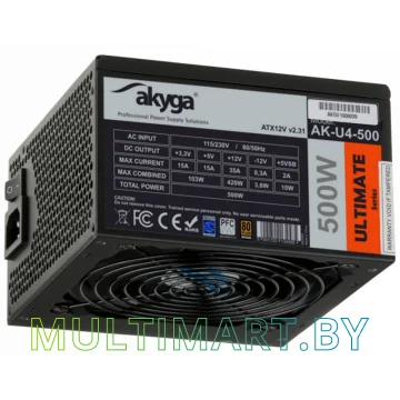 Блок питания akyga AK-U4-500 500W